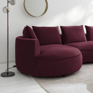 Bigsofa BUCKLEY Samt Shyla: Aubergine - Ausrichtung links