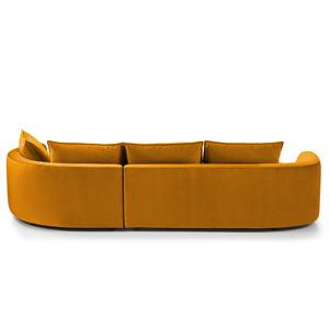 Grand canapé BUCKLEY Velours - Velours Shyla: Orange jaune - Alignement à droite