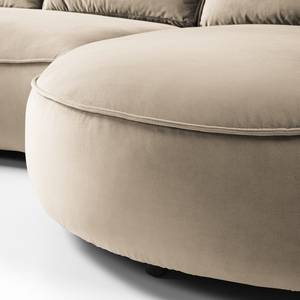 Bigsofa BUCKLEY Samt - Samt Shyla: Beige - Ausrichtung rechts