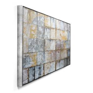 Bild Quadrate Abstrakt Leinwand - Blau