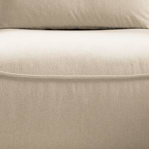 Canapé d’angle BUCKLEY avec ottomane Tissu - Tissu Saia: Beige - Méridienne courte à droite (vue de face)