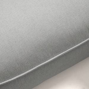 Canapé d’angle BUCKLEY avec ottomane Tissu - Tissu Saia: Gris clair - Méridienne courte à droite (vue de face)