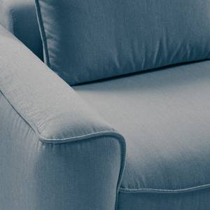 Ecksofa BUCKLEY mit Ottomane Webstoff - Webstoff Saia: Denim - Longchair davorstehend rechts