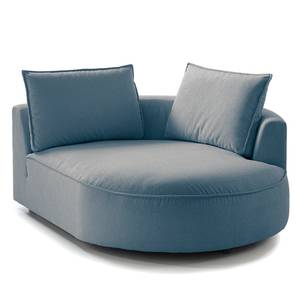 Ecksofa BUCKLEY mit Ottomane Webstoff Saia: Denim - Longchair davorstehend rechts