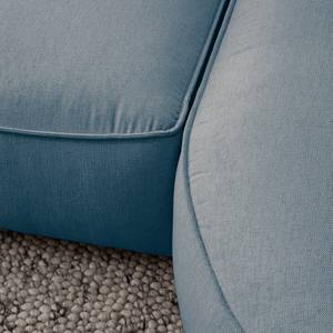 Ecksofa BUCKLEY mit Ottomane Webstoff - Webstoff Saia: Denim - Longchair davorstehend rechts