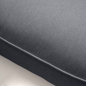 Divano angolare con penisola BUCKLEY Tessuto - Tessuto Saia: grigio pietra - Longchair preimpostata a sinistra