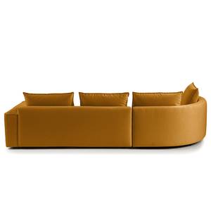 Ecksofa BUCKLEY mit Ottomane Webstoff Saia: Ocker - Longchair davorstehend links