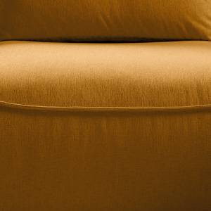 Ecksofa BUCKLEY mit Ottomane Webstoff Saia: Ocker - Longchair davorstehend links