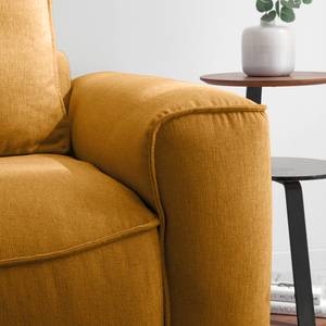 Ecksofa BUCKLEY mit Ottomane Webstoff Saia: Ocker - Longchair davorstehend links