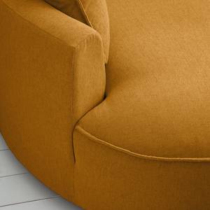 Ecksofa BUCKLEY mit Ottomane Webstoff Saia: Ocker - Longchair davorstehend links