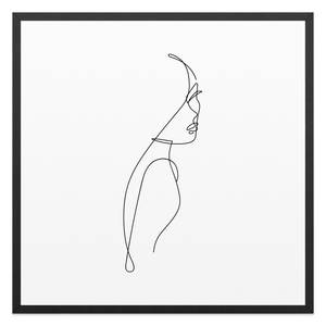 Tableau déco Silhouette féminine Blanc