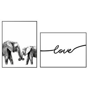 Set afbeeldingen Liefde (2 stuk) wit