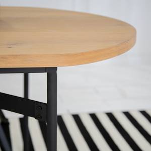 Table Xavi Placage en bois véritable / Métal -Chêne / Noir