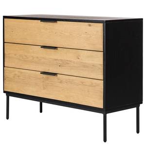 Commode Xavi Placage en bois véritable / Métal - Chêne / Chêne noir