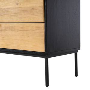 Commode Xavi Placage en bois véritable / Métal - Chêne / Chêne noir