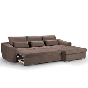 Ecksofa La Luz Microfaser - Cappuccino - Armlehne davorstehend rechts