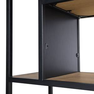 Étagère Flox II Placage en bois véritable / Métal -Chêne / Noir