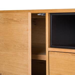 Dressoir Flox I fineer van echt hout/metaal - eikenhout/zwart