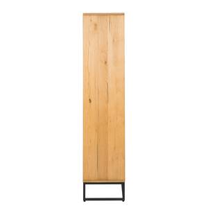 Highboard Flox fineer van echt hout/metaal - eikenhout/zwart