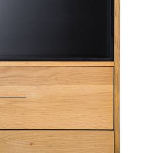 Highboard Flox fineer van echt hout/metaal - eikenhout/zwart