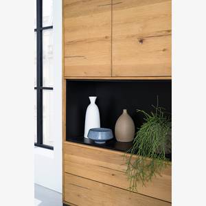 Highboard Flox fineer van echt hout/metaal - eikenhout/zwart