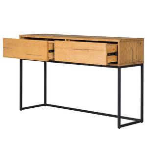 Console Flox Placage en bois véritable / Métal -Chêne / Noir