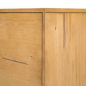 Dressoir Flox II fineer van echt hout/metaal - eikenhout/zwart