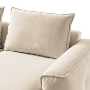 Divano con chaise longue BUCKLEY Tessuto - Tessuto Saia: beige - Longchair preimpostata a destra