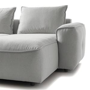 Ecksofa BUCKLEY mit Longchair Webstoff - Webstoff Saia: Hellgrau - Longchair davorstehend rechts