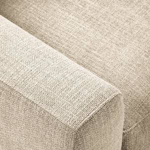 Ecksofa WILLOWS 2-Sitzer mit Ottomane Webstoff Amila: Beige - Ottomane davorstehend rechts