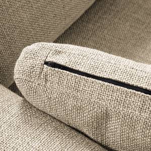 Ecksofa WILLOWS 2-Sitzer mit Ottomane Webstoff Amila: Beige - Ottomane davorstehend rechts