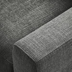 Ecksofa WILLOWS 2-Sitzer mit Ottomane Webstoff Amila: Grau - Ottomane davorstehend links