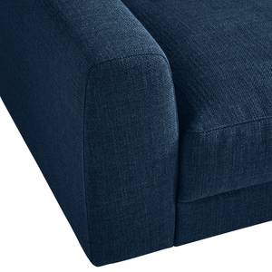 Ecksofa WILLOWS 3-Sitzer mit Ottomane Webstoff - Webstoff Amila: Blau - Ottomane davorstehend rechts