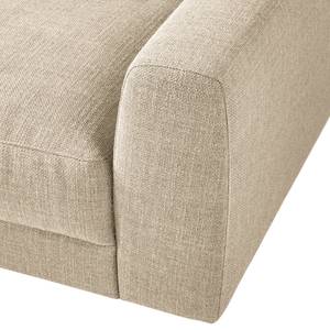 Ecksofa WILLOWS 3-Sitzer mit Ottomane Webstoff Amila: Beige - Ottomane davorstehend links