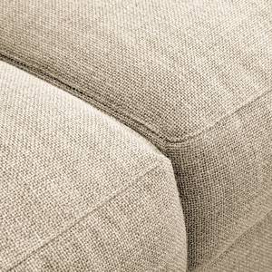 Ecksofa WILLOWS 3-Sitzer mit Ottomane Webstoff Amila: Beige - Ottomane davorstehend links