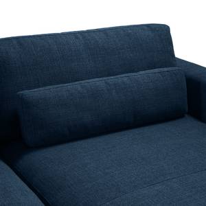 Ecksofa WILLOWS 2-Sitzer mit Longchair Webstoff - Webstoff Amila: Blau - Longchair davorstehend rechts