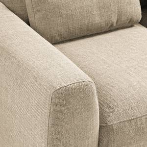 Hoekbank WILLOWS 2-zits + chaise longue Geweven stof Amila: Beige - Longchair vooraanzicht rechts