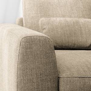 Ecksofa WILLOWS 2-Sitzer mit Longchair Webstoff Amila: Beige - Longchair davorstehend rechts