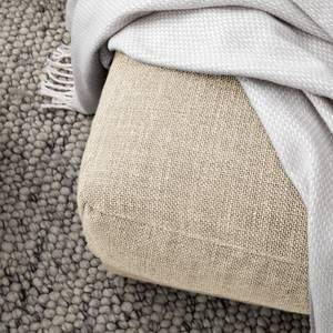 Ecksofa WILLOWS 2-Sitzer mit Longchair Webstoff Amila: Beige - Longchair davorstehend rechts