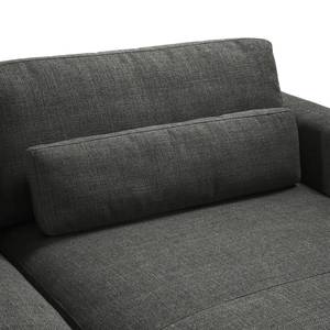 Ecksofa WILLOWS 2-Sitzer mit Longchair Webstoff - Webstoff Amila: Grau - Longchair davorstehend rechts