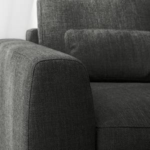 Ecksofa WILLOWS 2-Sitzer mit Longchair Webstoff - Webstoff Amila: Grau - Longchair davorstehend rechts