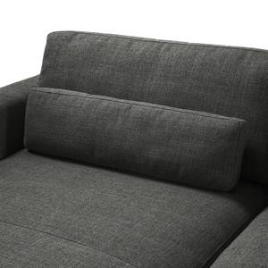 Ecksofa WILLOWS 2-Sitzer mit Longchair Webstoff Amila: Grau - Longchair davorstehend links