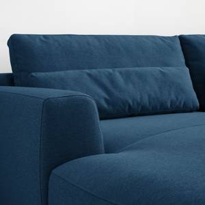 Ecksofa WILLOWS 2-Sitzer mit Longchair Webstoff - Webstoff Anda II: Blau - Longchair davorstehend links