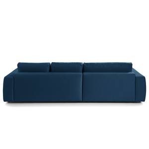 Ecksofa WILLOWS 2-Sitzer mit Longchair Webstoff - Webstoff Anda II: Blau - Longchair davorstehend links