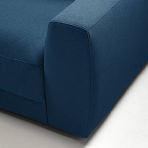 Ecksofa WILLOWS 2-Sitzer mit Longchair Webstoff - Webstoff Anda II: Blau - Longchair davorstehend links