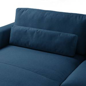 Ecksofa WILLOWS 2-Sitzer mit Longchair Webstoff - Webstoff Anda II: Blau - Longchair davorstehend links