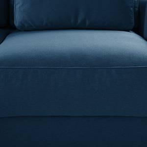 Ecksofa WILLOWS 2-Sitzer mit Longchair Webstoff - Webstoff Anda II: Blau - Longchair davorstehend links