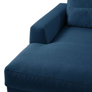 Ecksofa WILLOWS 2-Sitzer mit Longchair Webstoff - Webstoff Anda II: Blau - Longchair davorstehend links