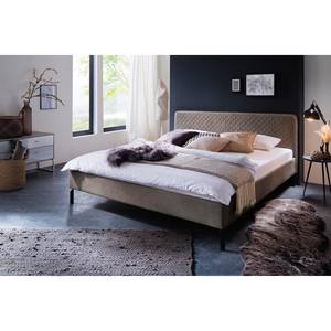 Gestoffeerd bed Nova Zwart - 186 x 92 x 210 cm