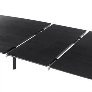 Table HANCK Plaqué bois - Chêne noir - Extensible